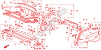 ACHTER PLANK/ ACHTERKLEP VOERING voor Honda CONCERTO EX 5 deuren 5-versnellings handgeschakelde versnellingsbak 1990