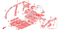 CHASSIS STRUKTUUR(BINNEN PANEEL) voor Honda CONCERTO 1.6I-16 5 deuren 5-versnellings handgeschakelde versnellingsbak 1993