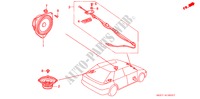 RADIO ANTENNE/LUIDSPREKER voor Honda CONCERTO 1.5I 5 deuren 5-versnellings handgeschakelde versnellingsbak 1993