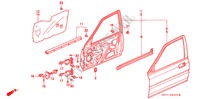 VOOR PORTIER PANELEN voor Honda CONCERTO 1.6I-16 5 deuren 4-traps automatische versnellingsbak 1990