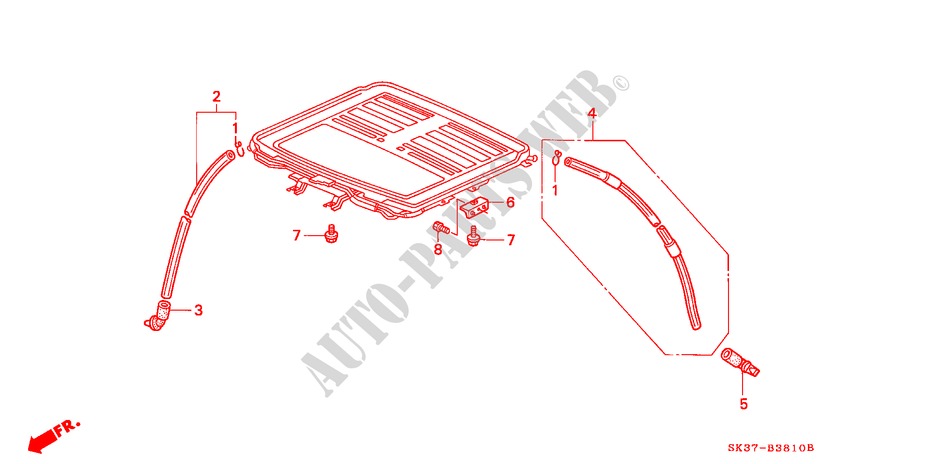 SCHUIFDAK(1) voor Honda CONCERTO 1.6I-16 5 deuren 4-traps automatische versnellingsbak 1993