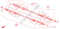 ACHTER AANDRIJFAS voor Honda CR-V DIESEL SE-S 5 deuren 6-versnellings handgeschakelde versnellingsbak 2005