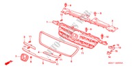 VOOR GRILLE voor Honda CR-V DIESEL SE-S 5 deuren 6-versnellings handgeschakelde versnellingsbak 2005
