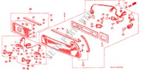ACHTERLICHT(UITGEZONDERD KU) voor Honda NSX NSX 2 deuren 4-traps automatische versnellingsbak 1994