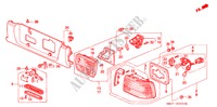 ACHTERLICHT voor Honda ACCORD COUPE 2.0I 2 deuren 4-traps automatische versnellingsbak 1992
