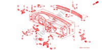 INSTRUMENTEN PANEEL(LH) voor Honda ACCORD COUPE 2.0I 2 deuren 4-traps automatische versnellingsbak 1993