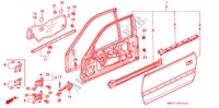 VOOR PORTIER PANELEN voor Honda ACCORD COUPE 2.0I 2 deuren 4-traps automatische versnellingsbak 1993