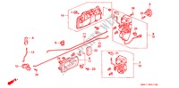 ACHTER PORTIER SLOTEN voor Honda ACCORD 2.0 4 deuren 5-versnellings handgeschakelde versnellingsbak 1991