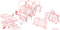ACHTER ZITTING(1) voor Honda ACCORD 2.0I 4 deuren 4-traps automatische versnellingsbak 1991