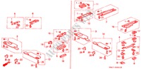 ZONNEKLEP/VASTHOUDRAIL(LH) voor Honda ACCORD 2.0I 4 deuren 4-traps automatische versnellingsbak 1990