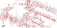 ACHTER REM(SCHIJF)(2WS) voor Honda ACCORD 2.0 4 deuren 4-traps automatische versnellingsbak 1992