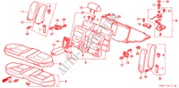ACHTER ZITTING(2) voor Honda ACCORD 2.0 4 deuren 4-traps automatische versnellingsbak 1993