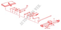 GEREEDSCHAP/KRIK voor Honda ACCORD 2.0 4 deuren 4-traps automatische versnellingsbak 1992