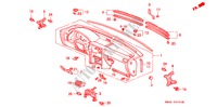 INSTRUMENTEN PANEEL(LH) voor Honda ACCORD 2.0I 4 deuren 4-traps automatische versnellingsbak 1992