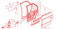 ACHTER PORTIER PANEEL voor Honda ACCORD WAGON 2.2LXI 5 deuren 4-traps automatische versnellingsbak 1993