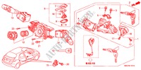 COMBINATIESCHAKELAAR(RH) voor Honda CIVIC 2.2 ES 5 deuren 6-versnellings handgeschakelde versnellingsbak 2008