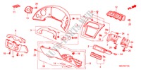 INSTRUMENTEN AFWERKING(LH)(BESTUURDERZIJKANT) voor Honda CIVIC 1.8 SPORT 5 deuren intelligente transmissie IMT 2006