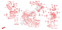 MOTOR BEVESTIGINGEN(1.4L) voor Honda CIVIC 1.4 BASE 5 deuren intelligente transmissie IMT 2006