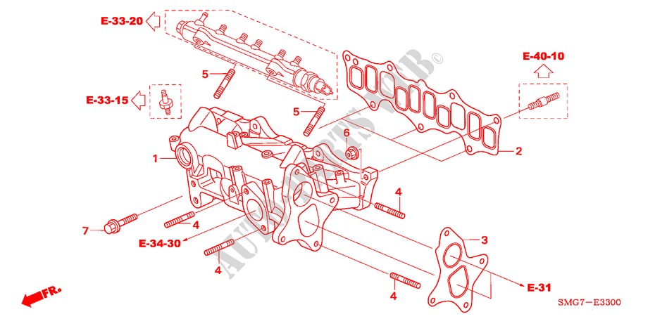 INLAAT SPRUITSTUK(DIESEL) voor Honda CIVIC 2.2 SPORT 5 deuren 6-versnellings handgeschakelde versnellingsbak 2006