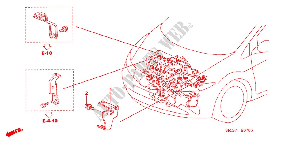 MOTOR DRAAD BUNDEL STANG(1.4L) voor Honda CIVIC 1.4 SPORT 5 deuren intelligente transmissie IMT 2006