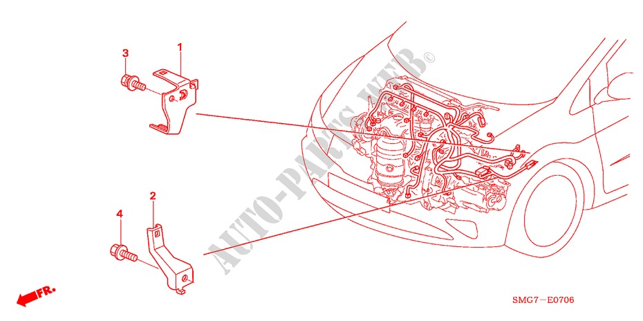MOTOR DRAAD BUNDEL STANG(1.8L) voor Honda CIVIC 1.8 SPORT 5 deuren intelligente transmissie IMT 2006