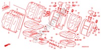 ACHTER ZITTING voor Honda CIVIC 1.8 EX 5 deuren 6-versnellings handgeschakelde versnellingsbak 2009