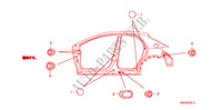 DOORVOERTULLE(ZIJ) voor Honda CIVIC 1.8 ES 5 deuren 6-versnellings handgeschakelde versnellingsbak 2009