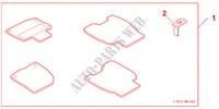 MATTENSET STANDAARD voor Honda CIVIC 1.8 GT 5 deuren 6-versnellings handgeschakelde versnellingsbak 2010