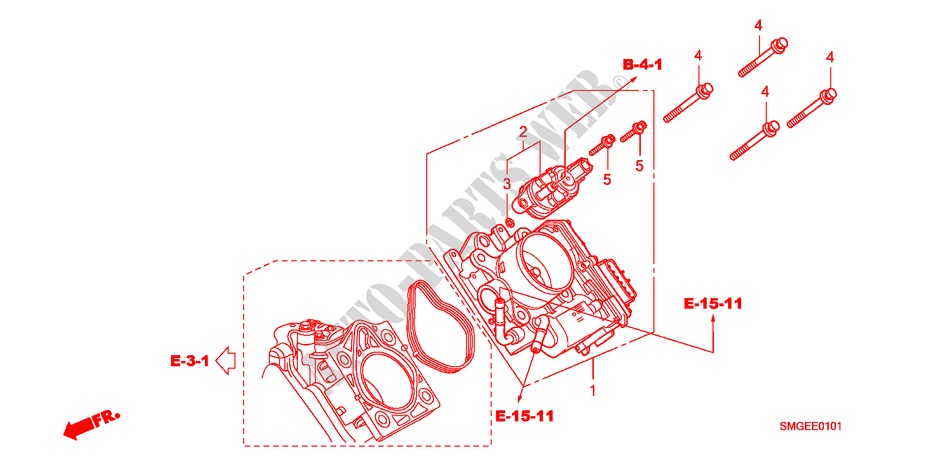 GAS HUIS(1.8L) voor Honda CIVIC 1.8 ES 5 deuren 6-versnellings handgeschakelde versnellingsbak 2009