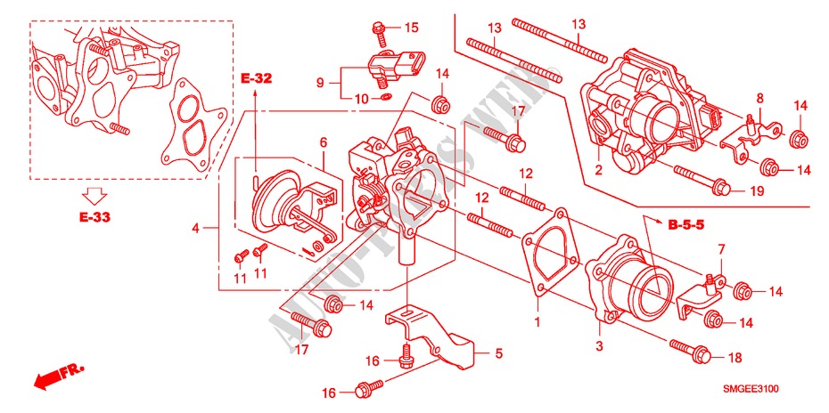 KOLKREGELKLEP(DIESEL) voor Honda CIVIC 2.2 VXI 5 deuren 6-versnellings handgeschakelde versnellingsbak 2010