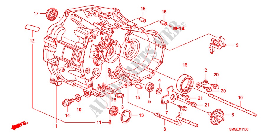 KOPPELINGKAST(DIESEL) voor Honda CIVIC 2.2 VXI 5 deuren 6-versnellings handgeschakelde versnellingsbak 2010