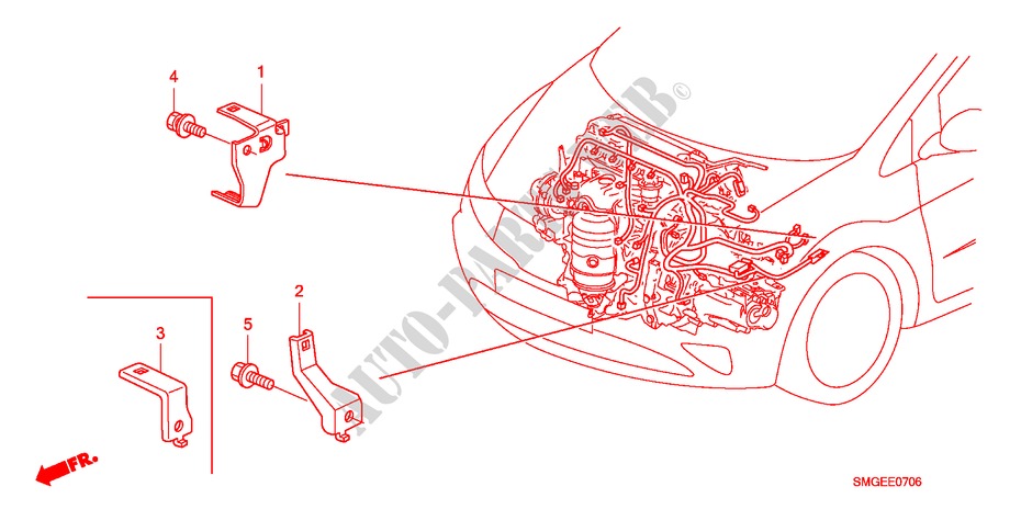 MOTOR DRAAD BUNDEL STANG(1.8L) voor Honda CIVIC 1.8 ES 5 deuren 6-versnellings handgeschakelde versnellingsbak 2009