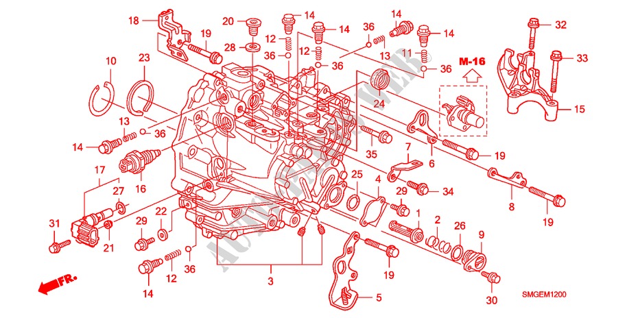 TRANSMISSIE HUIS(DIESEL) voor Honda CIVIC 2.2 VXI 5 deuren 6-versnellings handgeschakelde versnellingsbak 2010