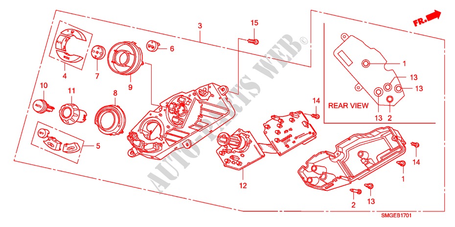 VERWARMING REGELAAR(RH) voor Honda CIVIC 2.2 VXI 5 deuren 6-versnellings handgeschakelde versnellingsbak 2010