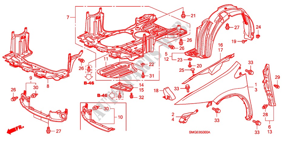 VOOR KAPPEN voor Honda CIVIC 1.8 ES 5 deuren 6-versnellings handgeschakelde versnellingsbak 2009