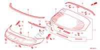 ACHTER RUIT voor Honda CIVIC 1.4SE 5 deuren 6-versnellings handgeschakelde versnellingsbak 2011
