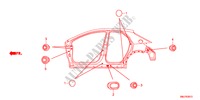 DOORVOERTULLE(ZIJ) voor Honda CIVIC 1.8S 5 deuren 5-traps automatische versnellingsbak 2011