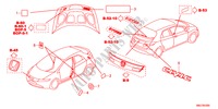 EMBLEMEN/WAARSCHUWINGSLABELS voor Honda CIVIC 1.8GT    AUDIOLESS 5 deuren 5-traps automatische versnellingsbak 2011
