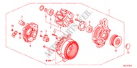 GENERATOR(DIESEL) voor Honda CIVIC 2.2GT    AUDIOLESS 5 deuren 6-versnellings handgeschakelde versnellingsbak 2011