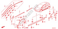 GIETWERK/ZIJ DORPEL VERSIERING voor Honda CIVIC 1.4SPORT 5 deuren intelligente transmissie IMT 2011