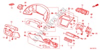 INSTRUMENTEN AFWERKING(LH)(BESTUURDERZIJKANT) voor Honda CIVIC 1.8EXE 5 deuren 6-versnellings handgeschakelde versnellingsbak 2011