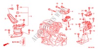 MOTOR BEVESTIGINGEN(1.4L) voor Honda CIVIC 1.4GT 5 deuren 6-versnellings handgeschakelde versnellingsbak 2011