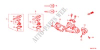 SLEUTEL CILINDER COMPONENTEN voor Honda CIVIC 1.8GT 5 deuren 5-traps automatische versnellingsbak 2011