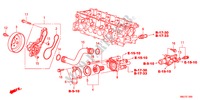 WATERPOMP(1.4L) voor Honda CIVIC 1.4COMFORT 5 deuren 6-versnellings handgeschakelde versnellingsbak 2011