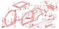 BUITEN PANELEN/ACHTER PANEEL voor Honda CIVIC 1.8 TYPE S 3 deuren 6-versnellings handgeschakelde versnellingsbak 2008