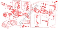 COMBINATIESCHAKELAAR(LH) voor Honda CIVIC 1.8 TYPE S 3 deuren 6-versnellings handgeschakelde versnellingsbak 2008