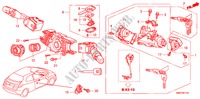 COMBINATIESCHAKELAAR(RH) voor Honda CIVIC 2.2 TYPE S 3 deuren 6-versnellings handgeschakelde versnellingsbak 2009