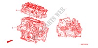 MOTOR MONTAGE/ VERSNELLINGSBAKSAMENSTEL(1.4L) voor Honda CIVIC 1.4 TYPE S    PLUS 3 deuren 6-versnellings handgeschakelde versnellingsbak 2009