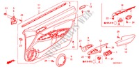 PORTIER VOERING(RH) voor Honda CIVIC 1.8 TYPE S 3 deuren 6-versnellings handgeschakelde versnellingsbak 2007
