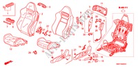 VOOR ZITTING(L.) (2.0L) voor Honda CIVIC 2.0 TYPE R    PLUS 3 deuren 6-versnellings handgeschakelde versnellingsbak 2008